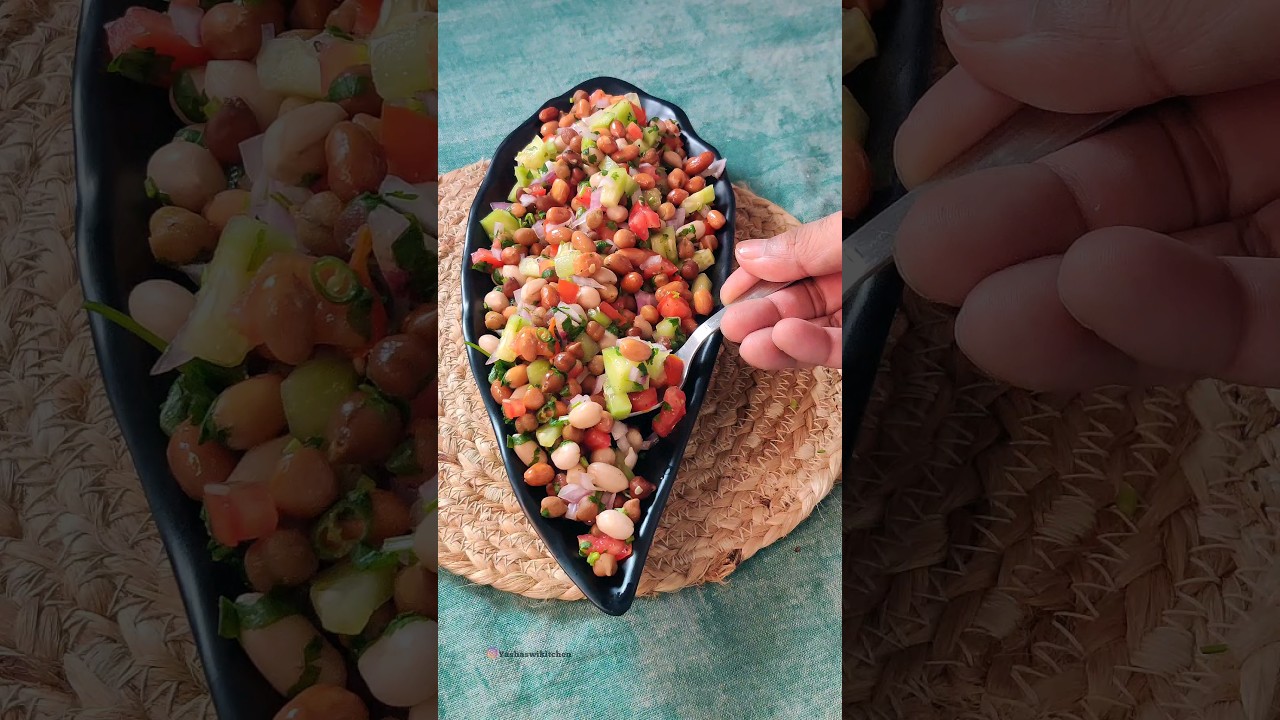 High Protein Salad Recipe | Black Chana and Peanut Salad | Weight loss Recipe #shorts #salad