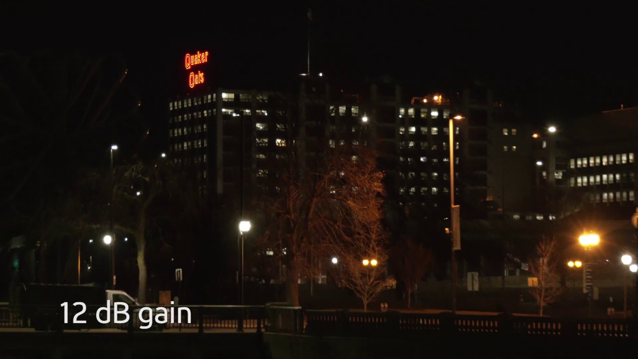Panasonic AG-CX350 Low Light Nighttime Gain + Zoom Test