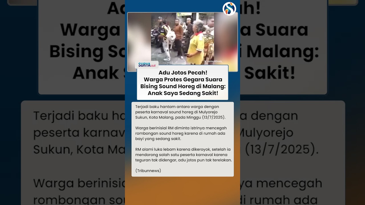 ADU JOTOS PECAH! Warga Protes Gegara Sound Horeg di Malang: Anak Saya Sedang Sakit!