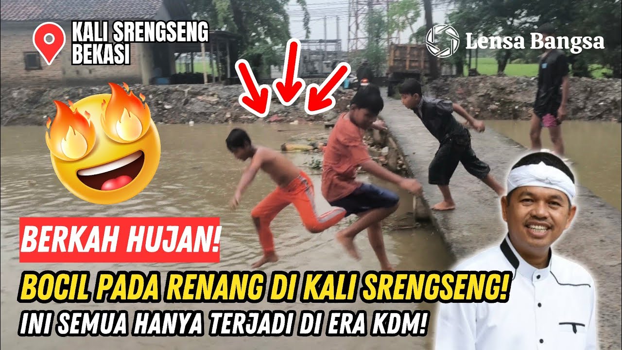 BERKAH HUJAN❗BOCIL PADA RENANG DI KALI SRENGSENG❗INI SEMUA HANYA TERJADI DI ERA GUBERNUR JABAR KDM❗