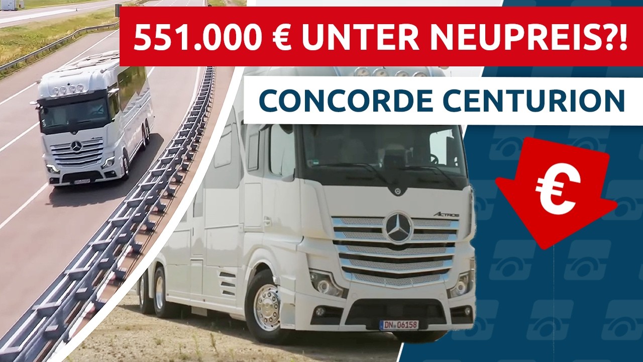 Concorde Centurion 1200 GST – Luxus Landyacht auf Mercedes Actros 551.000 € unter Neupreis! 😱