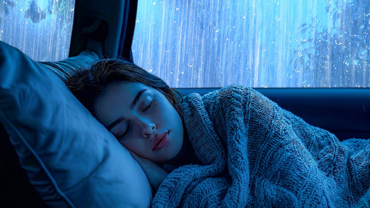 Beat Insomnia in 3 Minutes to Sleep Soundly with Heavy Rain & Thunder Sounds on Car Roof at Night