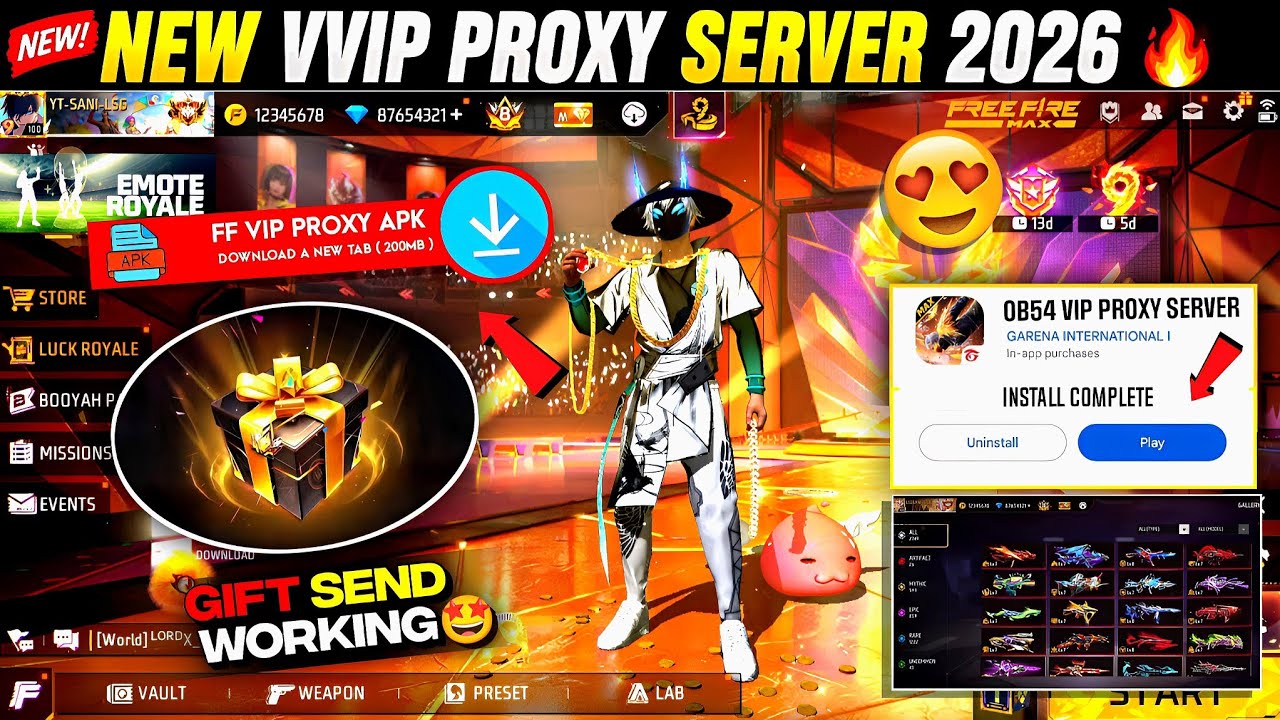How To Download Proxy Server 💯😱🔥, proxy Server Free Fire Kaise Download Karen, Ob54 Proxy Server ff