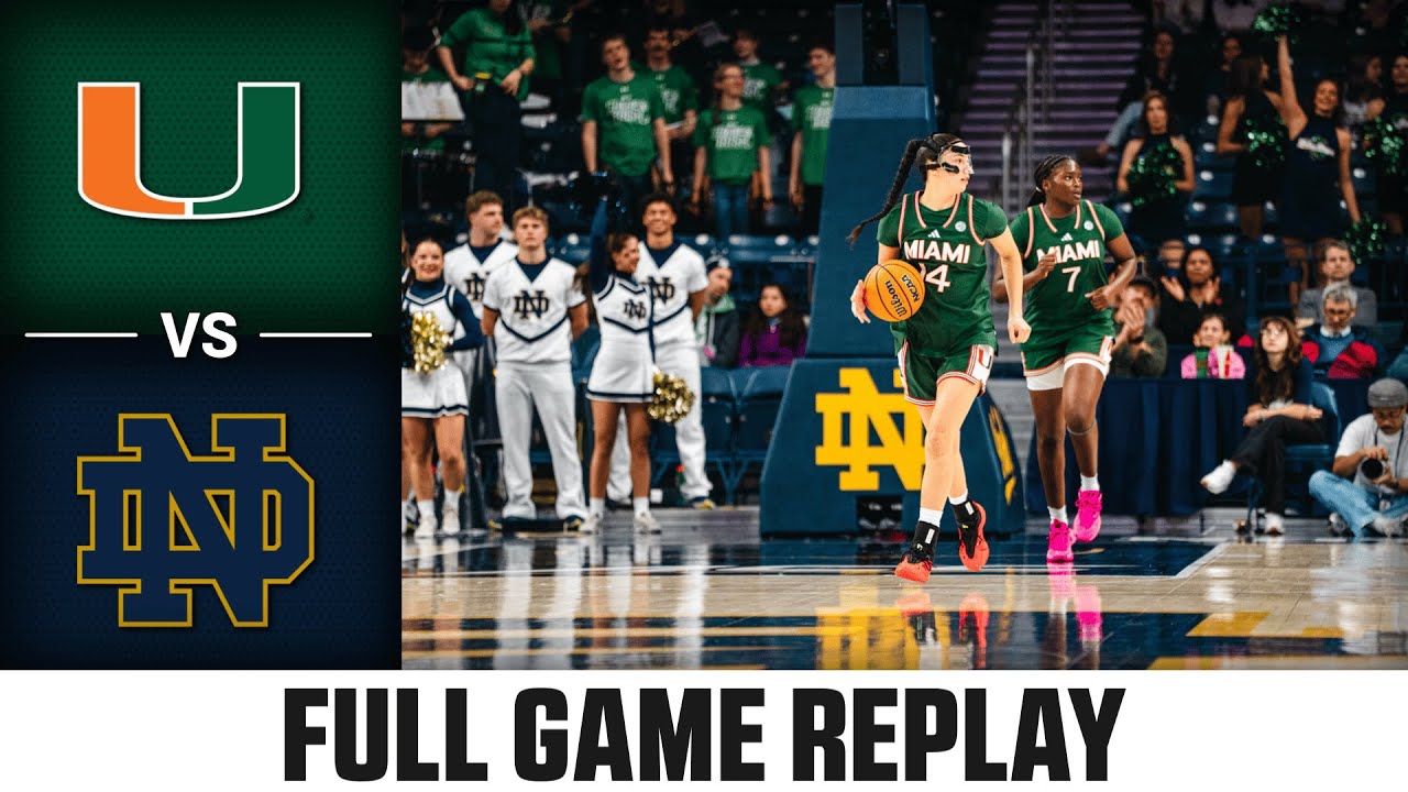 Miami vs. Notre Dame Full Game Replay | 2025-26 ACC Women's Basketball