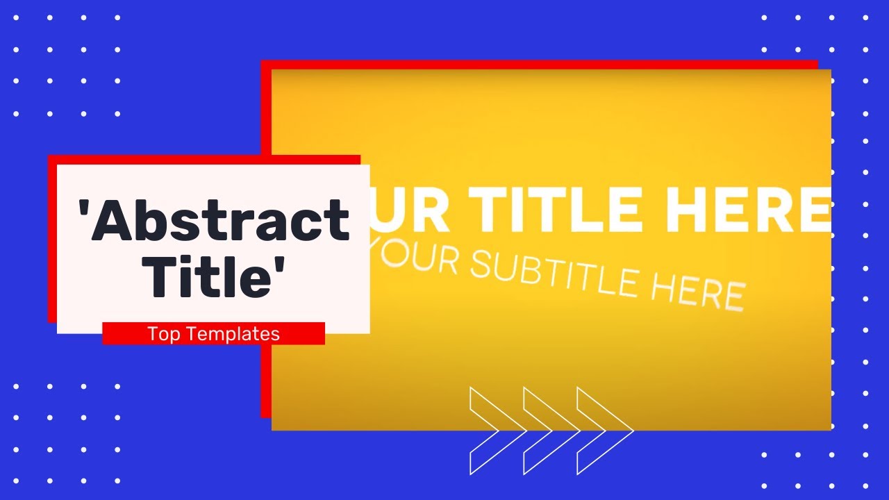 Abstract Title Logo Animation From Viddyoze | Create Marketing Videos
