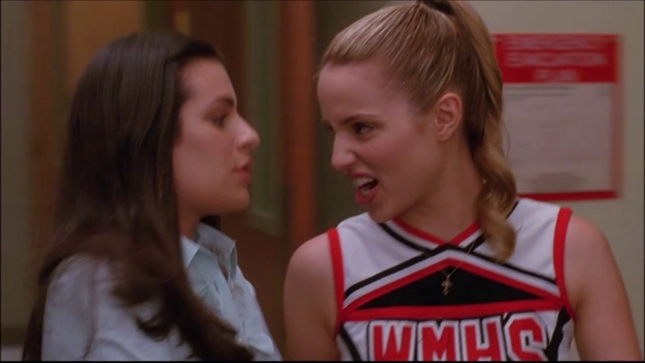 Glee - Quinn and Rachel have a confrontation about Finn and Sue 1x07