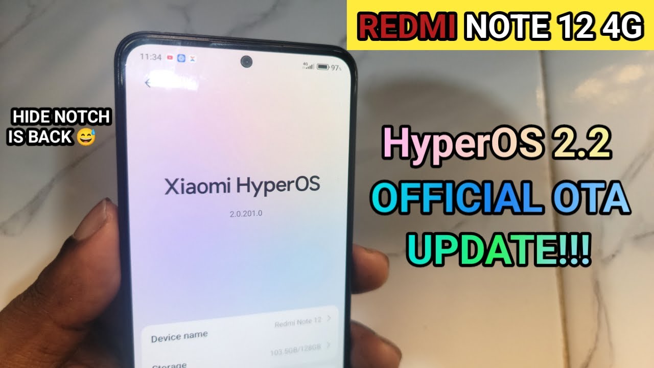 Redmi Note 12 4G - Xiaomi HyperOS 2.2 with Android 15 UPDATE | New Cool Features! 😎