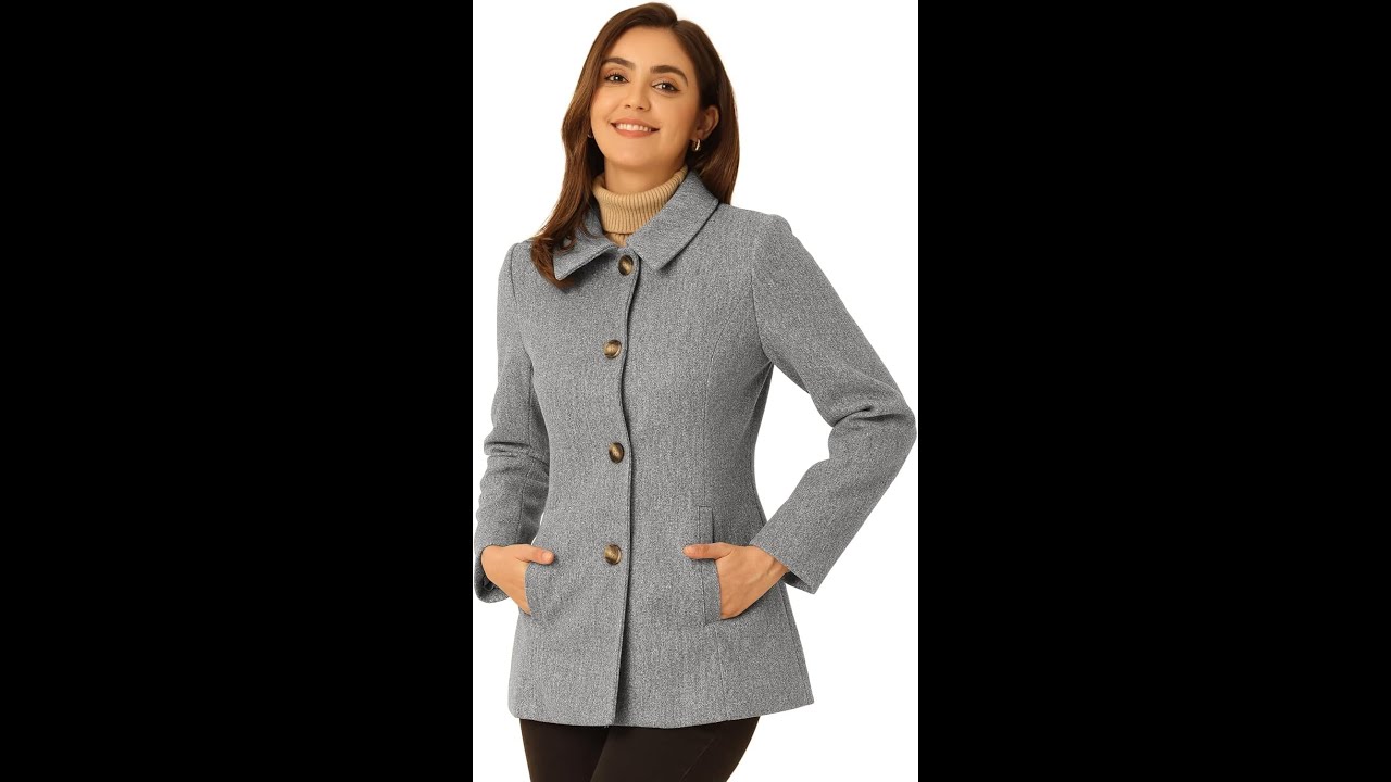 Allegra K Work Winter Pea Coat Review - Pros & Cons - Allegra K Womens Work Office Winter Overcoat