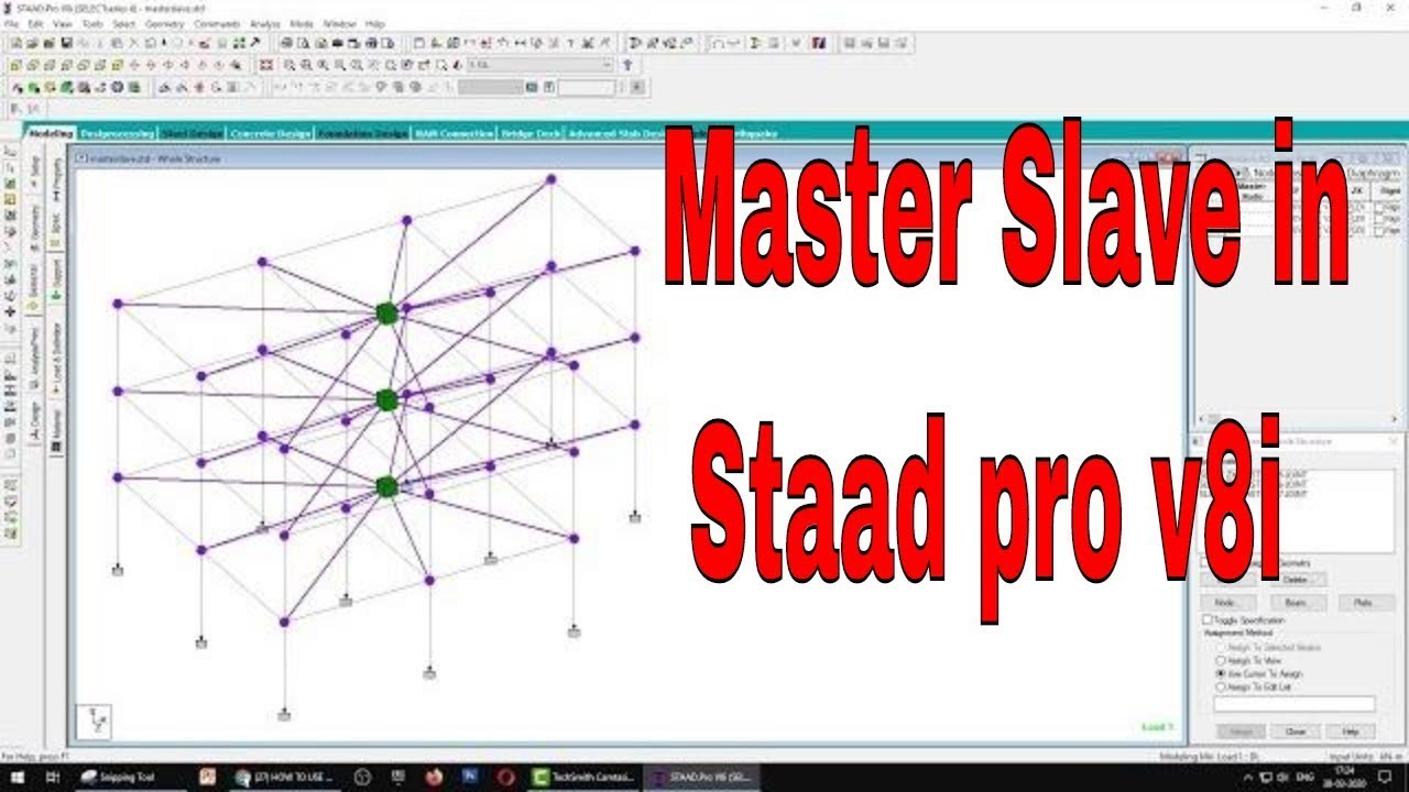 Master Slave in Staad pro v8i   Civil engineer
