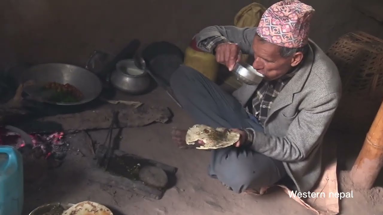 Traditional Nepali Corn Roti on Wood Fire | Village Cooking