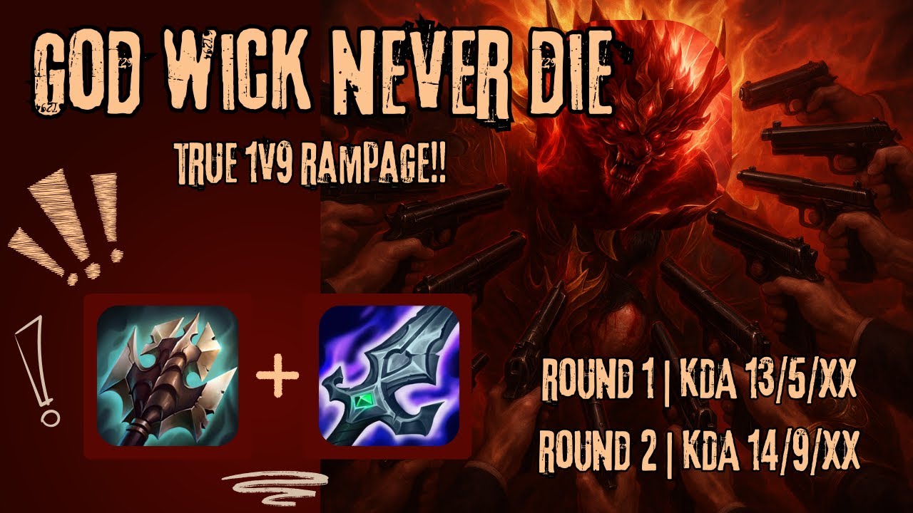 1v9 GOD WICK WARWICK Build &ndash; UNKILLABLE RAMPAGE Rank Road to Master SEA