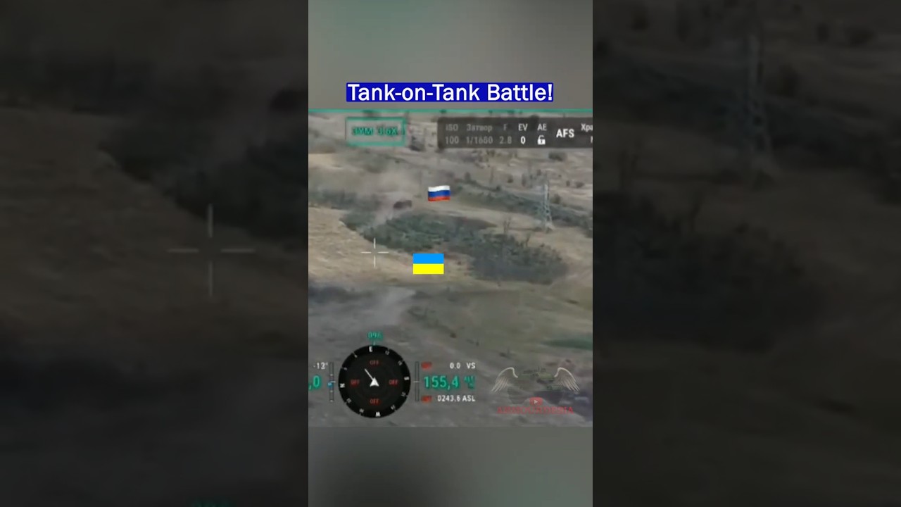 Close-Range Tank Fight Between Turtle Tank & Ukrainian Tank!