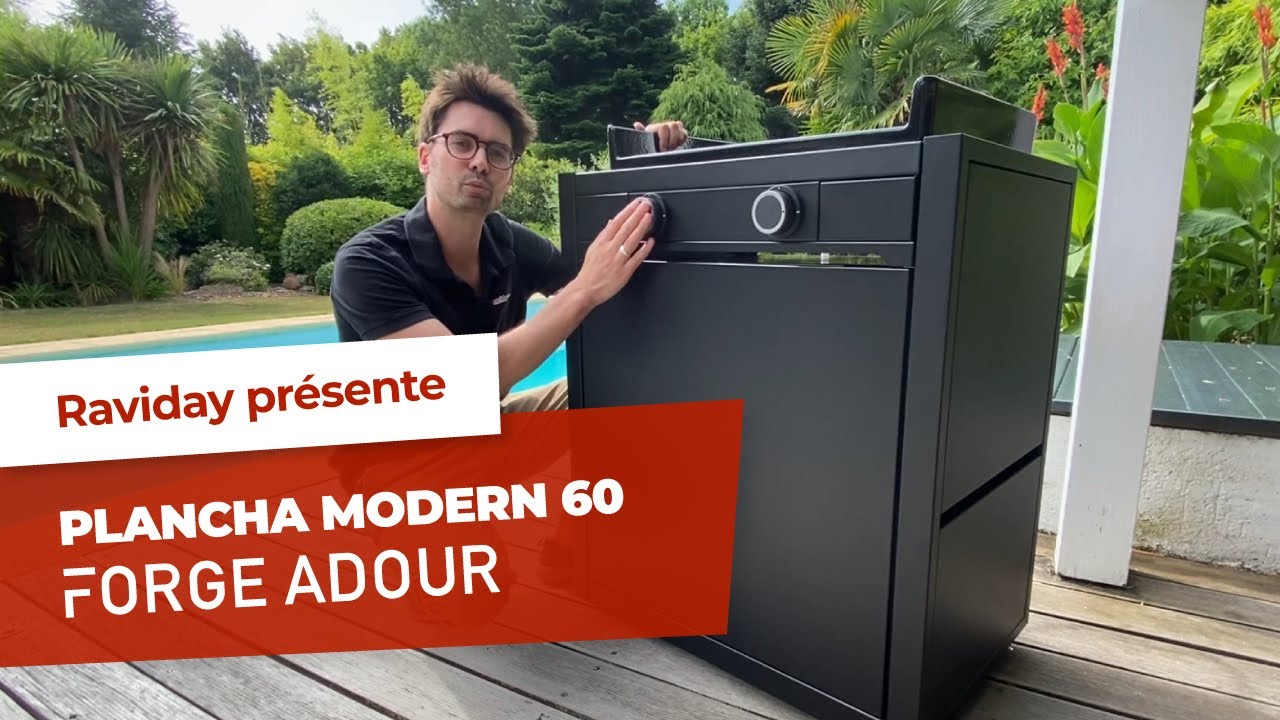 Plancha Forge Adour Modern 60 Acier Noir par Raviday Barbecue