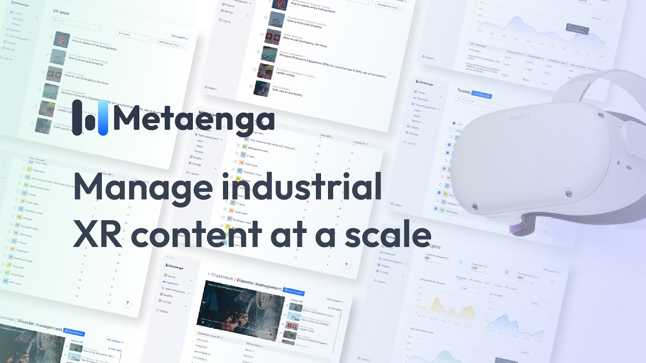 Metaenga &mdash; XR Training Platform for Managing Enterprise Immersive Learning Content at a Scale