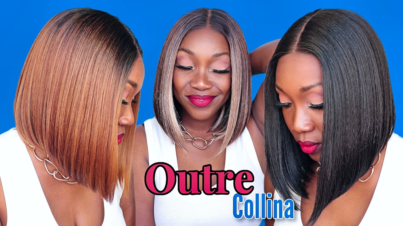 EASIEST Synthetic Nautral Yaki Bob Wig Outre Collina Wig | GLUELESS INSTALL | 3 COLORS