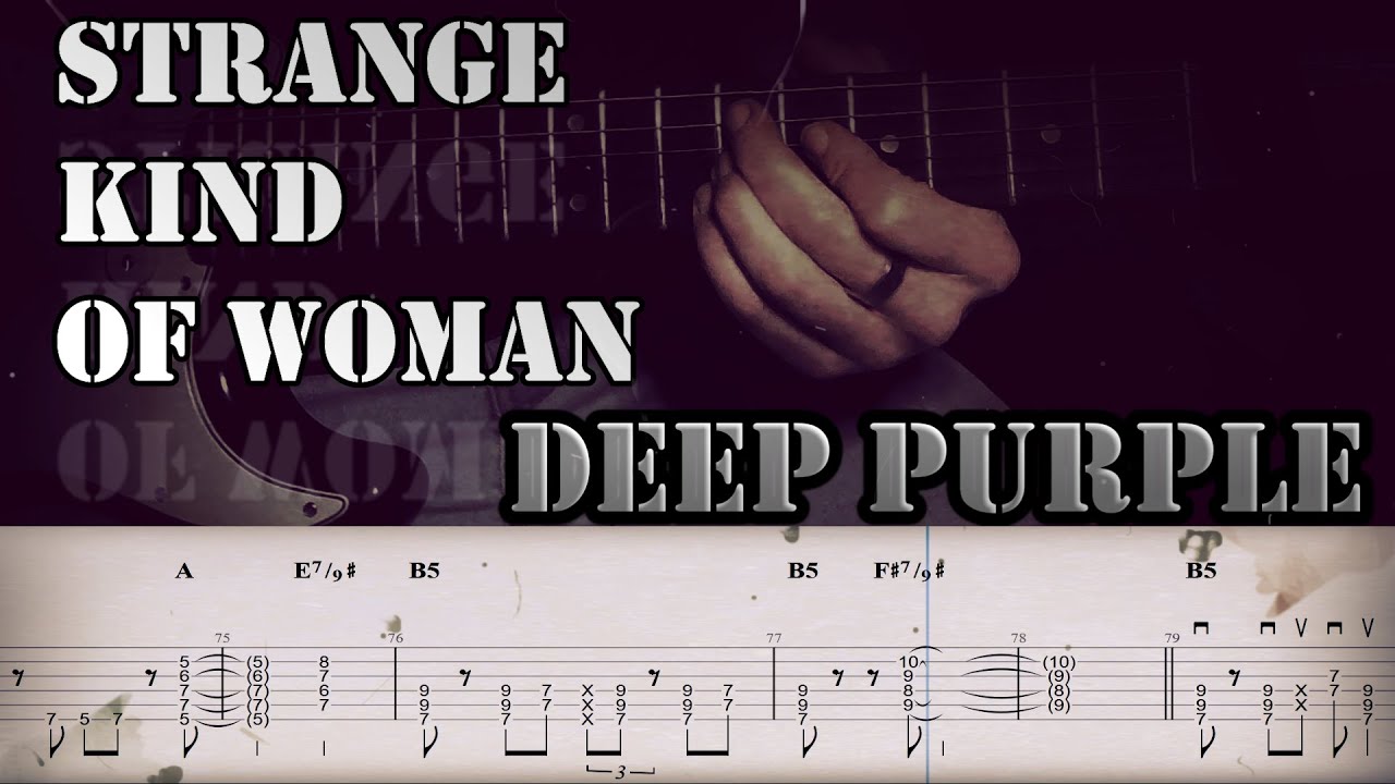 Strange kind of woman - Deep Purple | Full TAB | Guitar Cover | Tutorial | Lesson