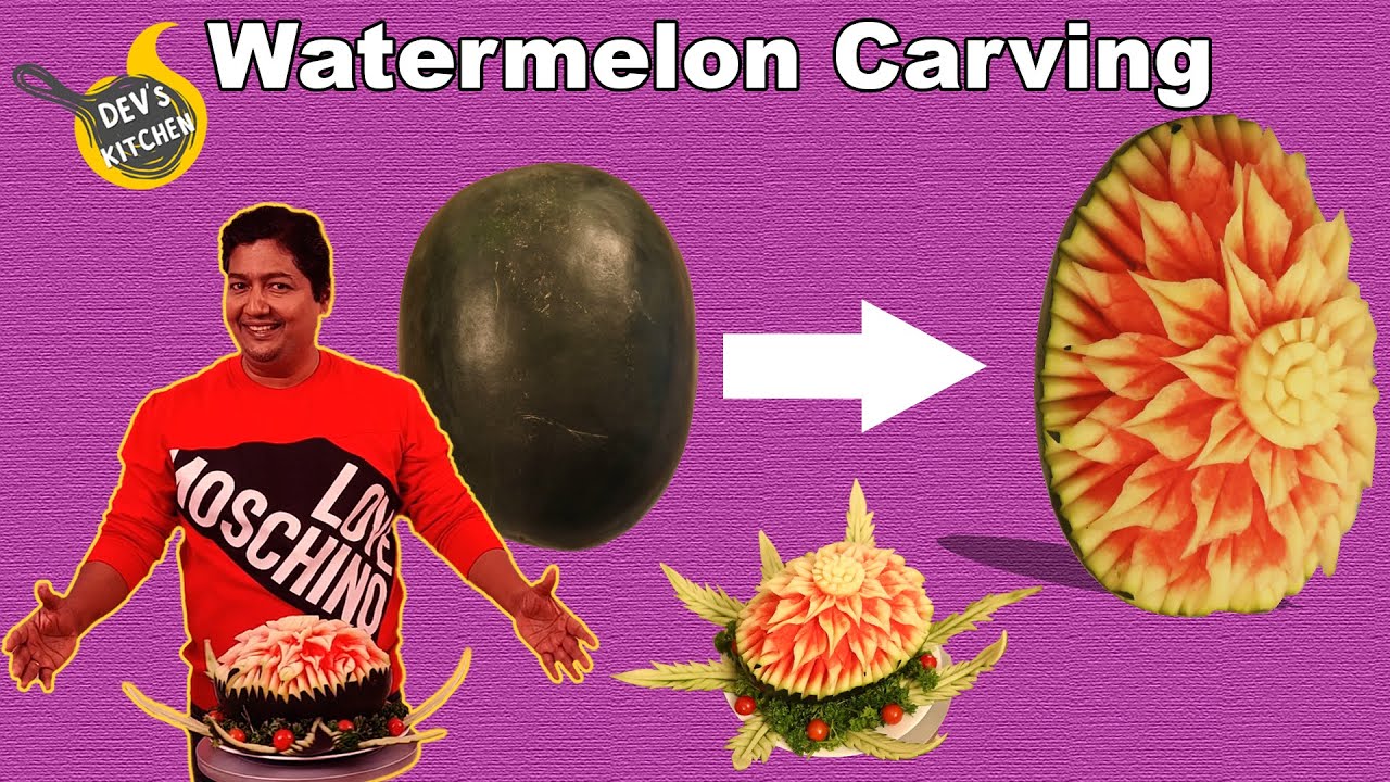 Easy Watermelon Carving to make at home |Watermelon Carving for beginners |Fruit   Carving (in 2021)