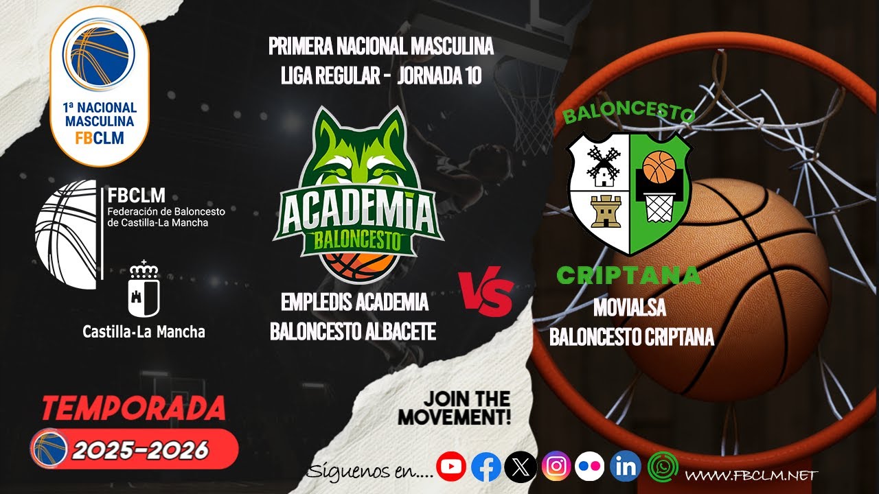 TEMP-25-26 | 1NAC.MAS-J10 | EMPLEDIS ACADEMIA BALONCESTO AB - MOVIALSA QUALITYSPORT CRIPTANA