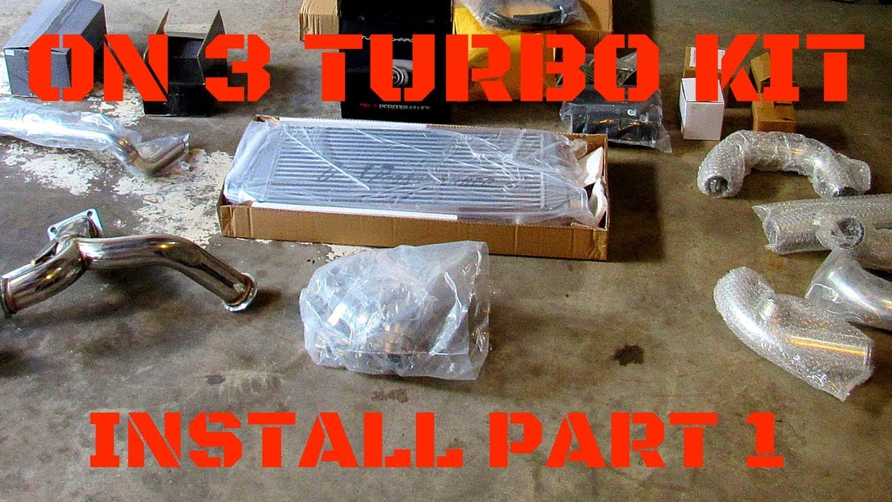 2v mustang On 3 Performance turbo install part 1