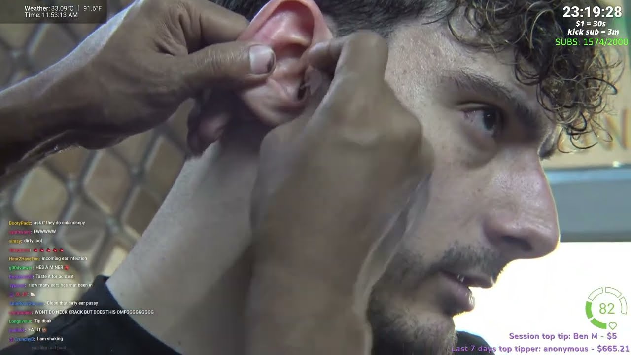 ice poseidon gets a indian head and ear massage, ASMR barber in #india #live #travel