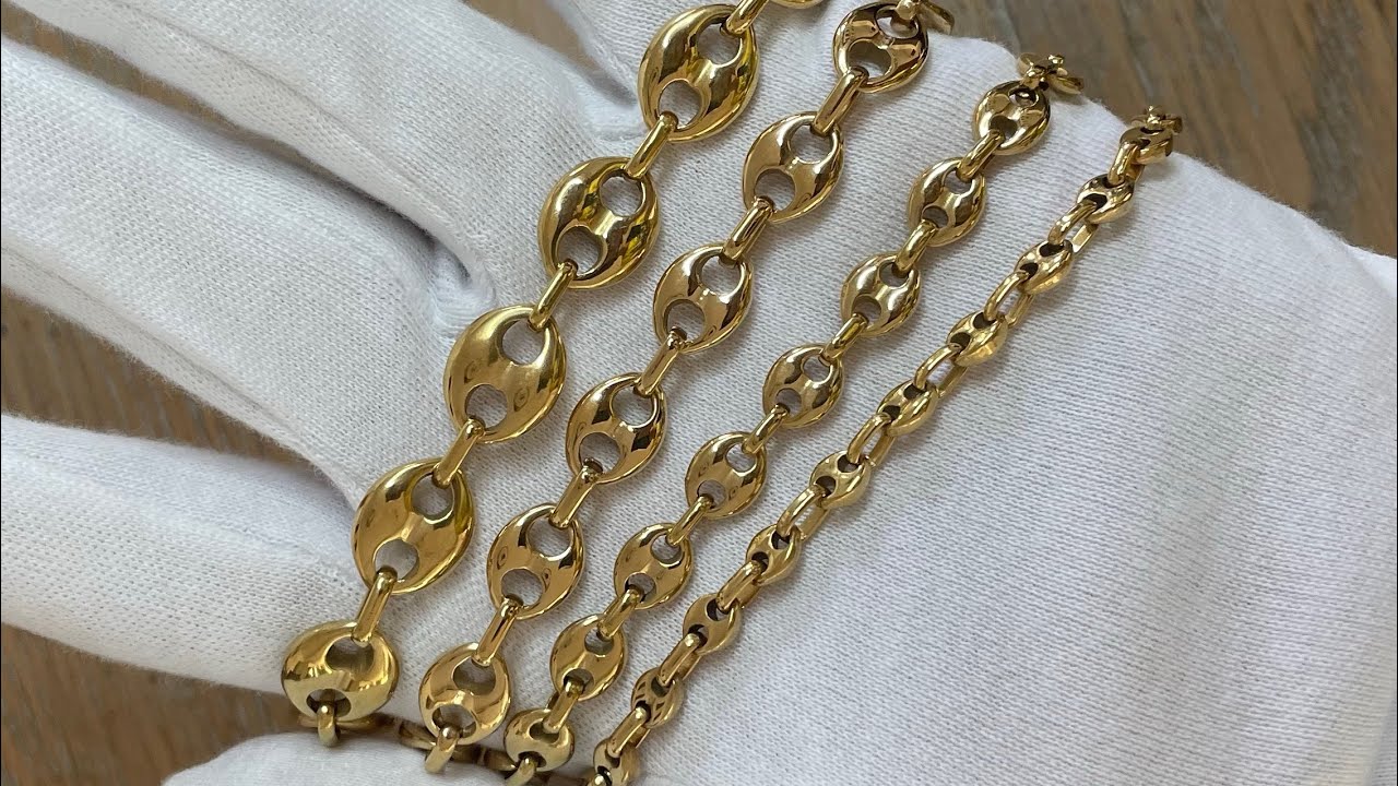 BRACELET GRAIN DE CAFÉ ACIER ET OR