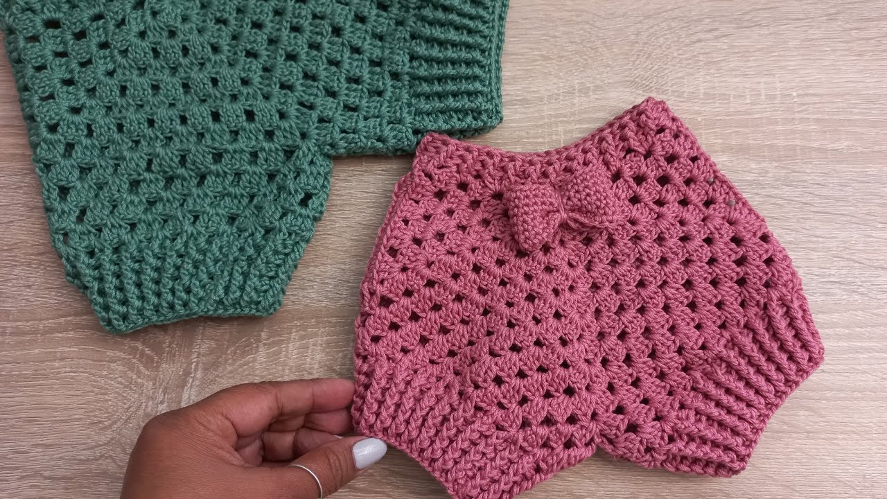 Short a crochet todas las tallas/FÁCIL #tejidosbebe