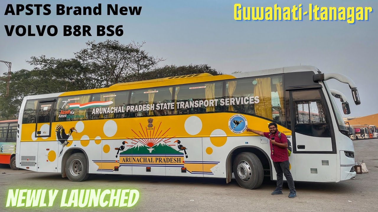 Arunachal Govt new VOLVO Bus Journey | Guwahati to Itanagar | APSTS VOLVO B8R BS6 #TravelwithSoumit