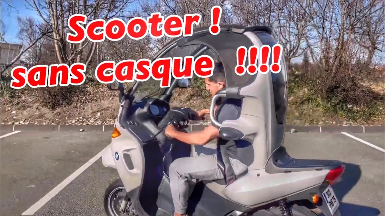 Scooter sans casque !! et légalement !!! (Bmw C1)