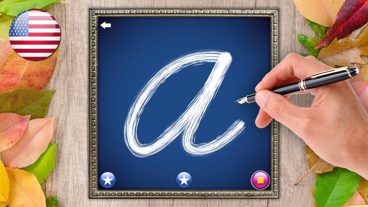 Learn to write Uppercase Cursive Letters A to Z - English Alphabet | Letter School Games