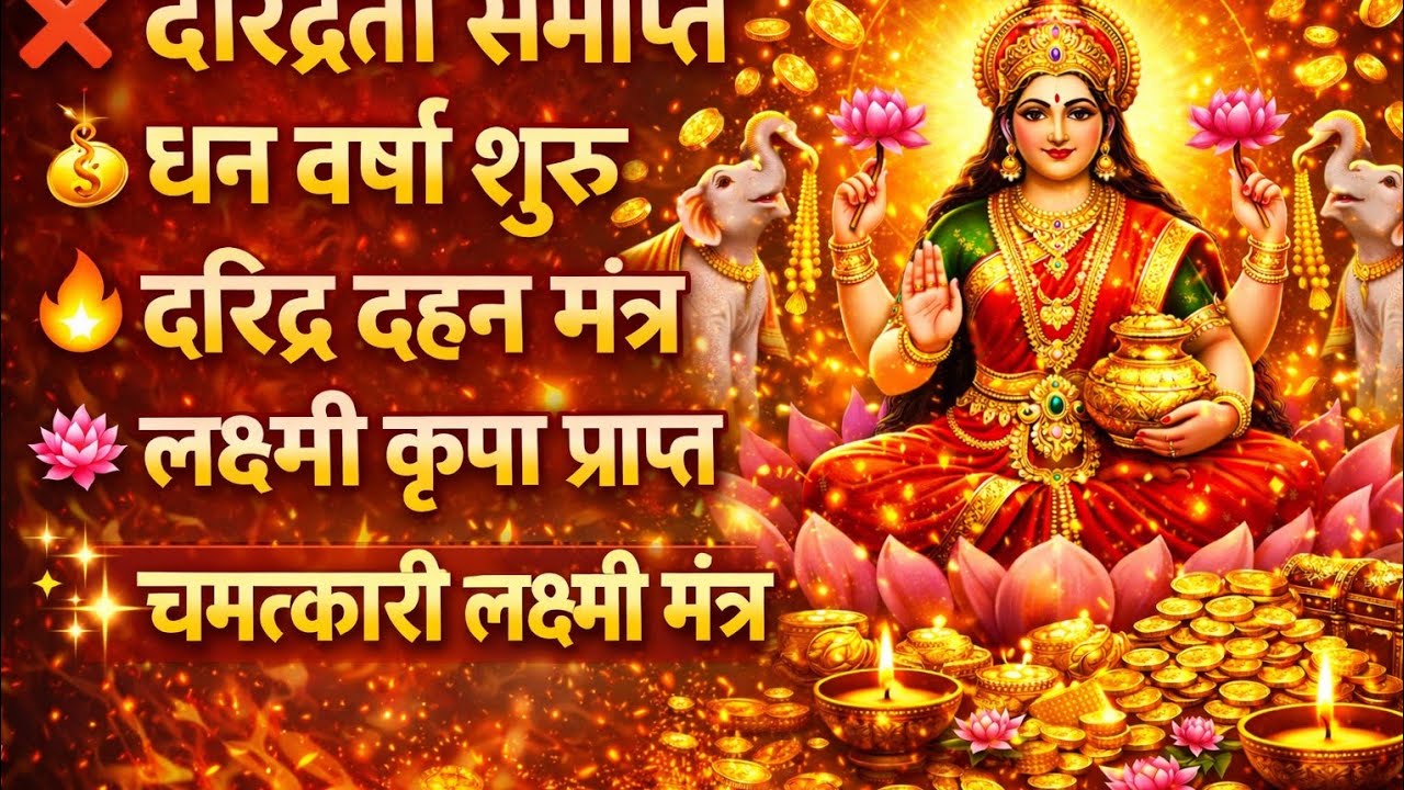 💰 धन संकट खत्म | चमत्कारी दरिद्र दहन लक्ष्मी मंत्र |कर्ज, गरीबी, संकट दूरlakshmidaridra dahan mantra