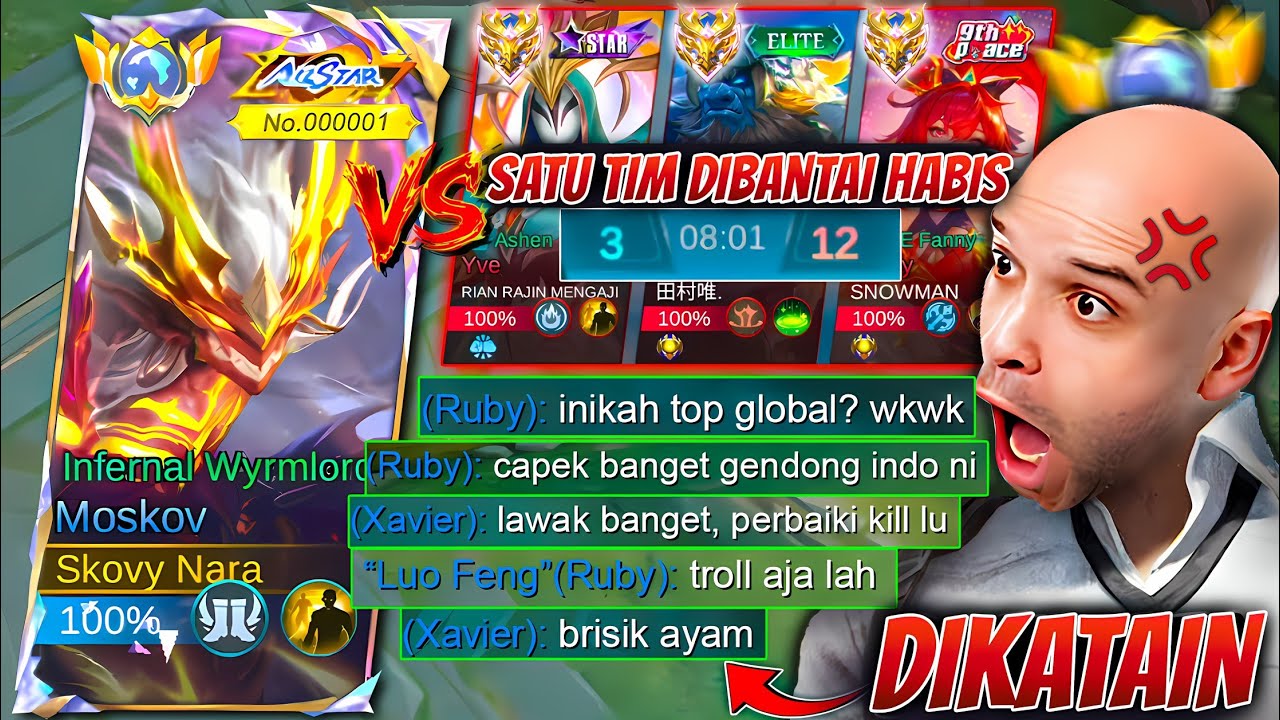 PARAH! GLOBAL MOSKOV DIBACOTIN DAN DIKATAIN TIM! MATCH BERAT PERJUANGAN UNTUK EPIC COMEBACK! ~ MLBB