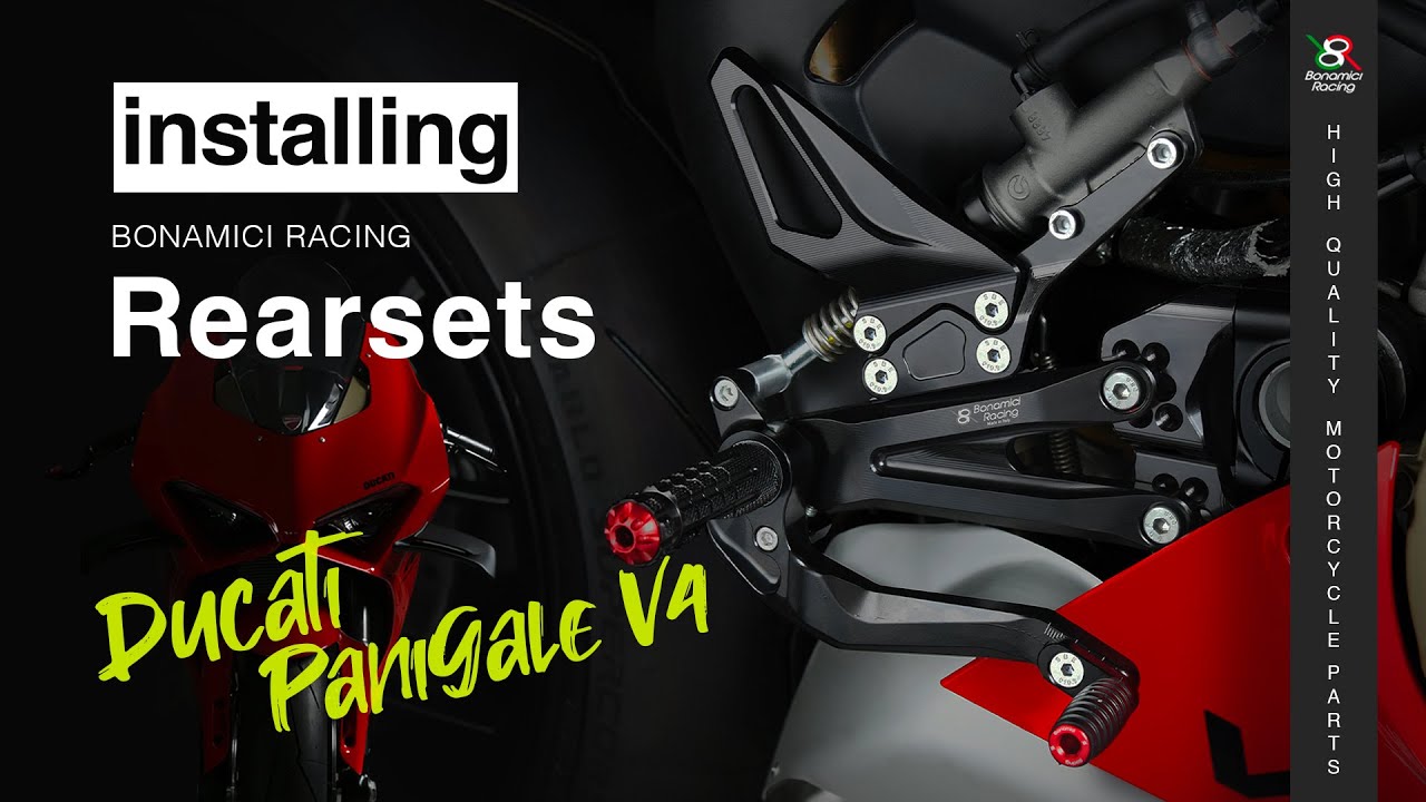 Installing Bonamici Racing rearsets for Ducati Panigale V4
