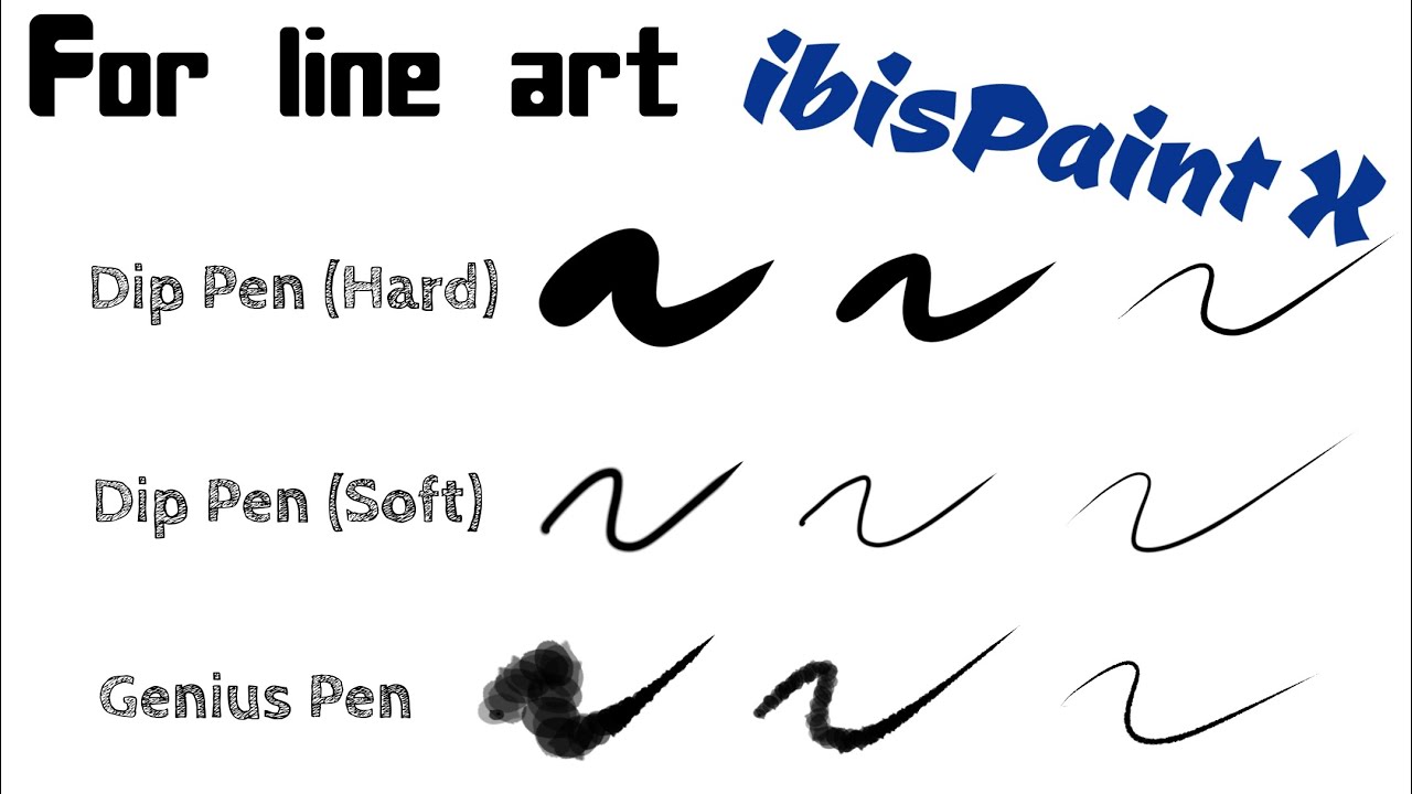 6 Best Brushes for Lineart【ibisPaint X】