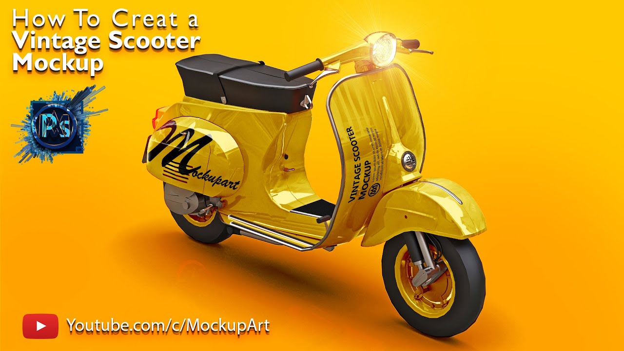 How to make scooter Design Mockup | Photoshop Mockup Tutorial