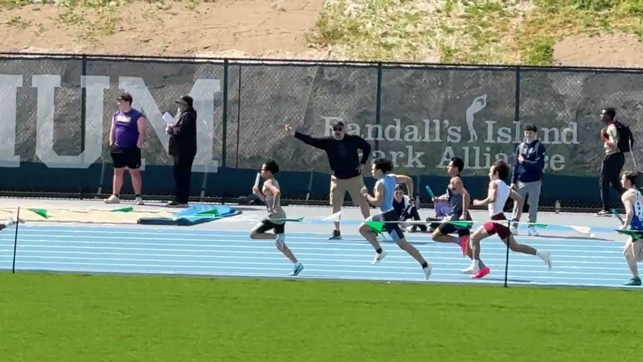 2024 ICahn Stadium NYC 4x400m @ NY Relays 4/20/2024, Andrew Teh Xavier HS NYC, Leg 3