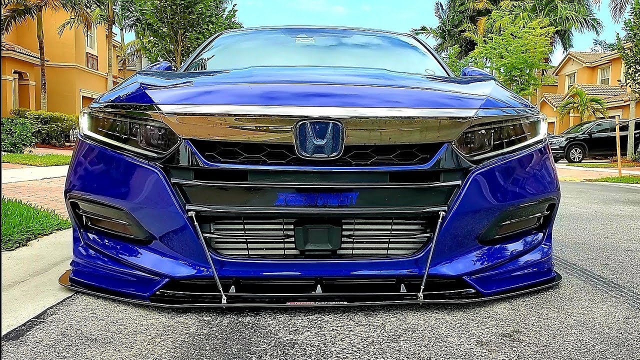 HiRev Sports Front Lip Spoiler (Full Body Kit Part 2) on Honda Accord 2018-2020