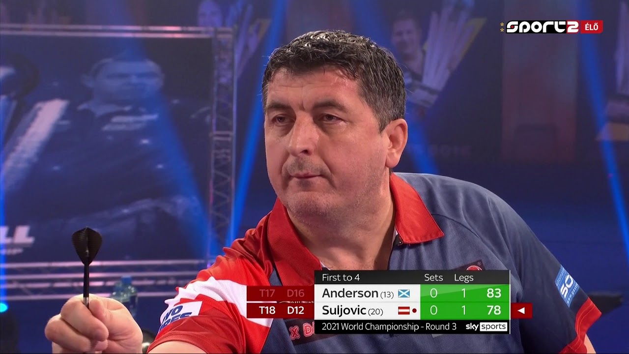 74) Gary Anderson vs Mensur Suljovic 2021 PDC World Darts Championship 2020.12.28 Round 3