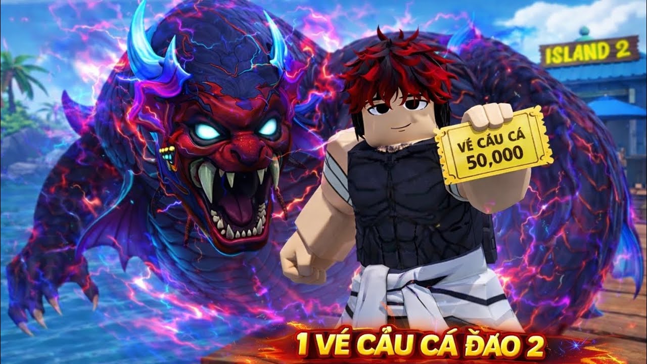 VỪA MUA VÉ Ở ĐẢO 2 LẠI RA CÁ MẶT QUỶ CÓ HAKI BÁ VƠ | ROBLOX TITAN FISH