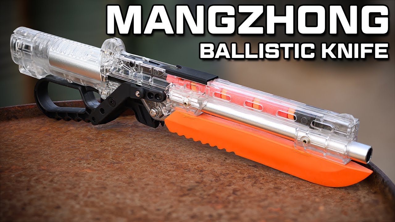 Mangzhong: A 180fps Nerf Ballistic Knife (Gun Blade)!