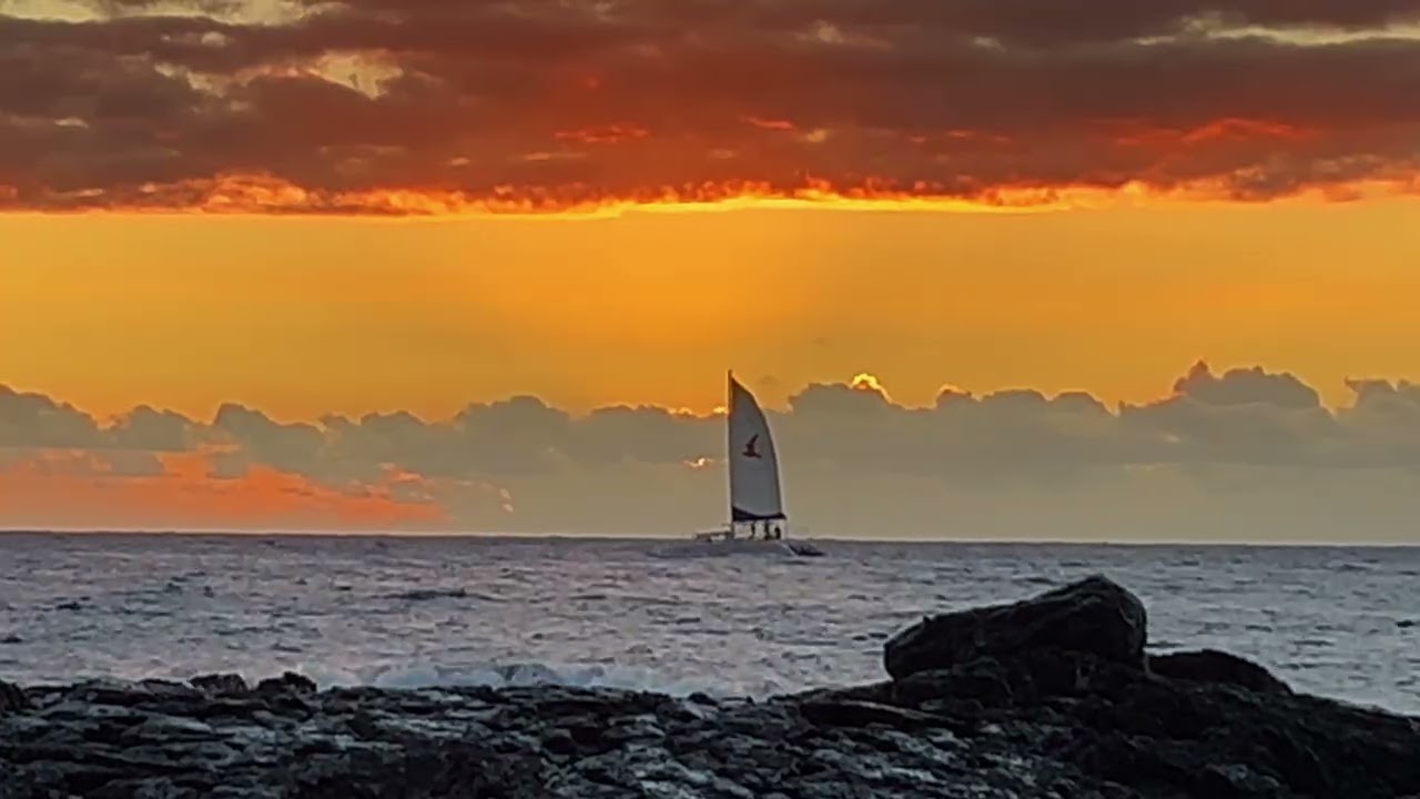 Sunset at Honokohau Harbor 3 of 3 - Island Horizon Videos 2098
