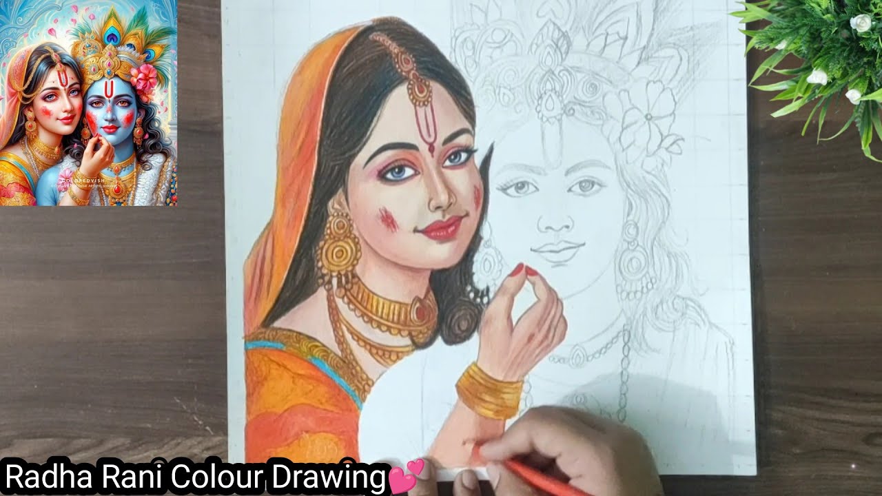 Holi Special Radha Krishna Drawing🙏✨|Radha Krishna Drawing Easy Step By Step|Holi Drawing|Part 2
