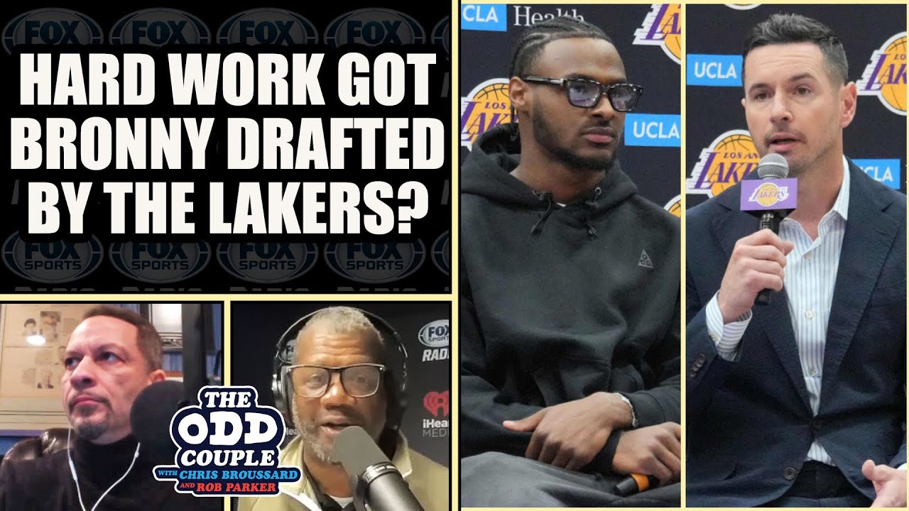 JJ Redick Says Bronny "Earned This" & "Hard Work" Got Him Drafted | THE ODD COUPLE