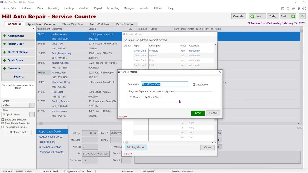 MaxxTraxx | Manage Customer Payment Methods