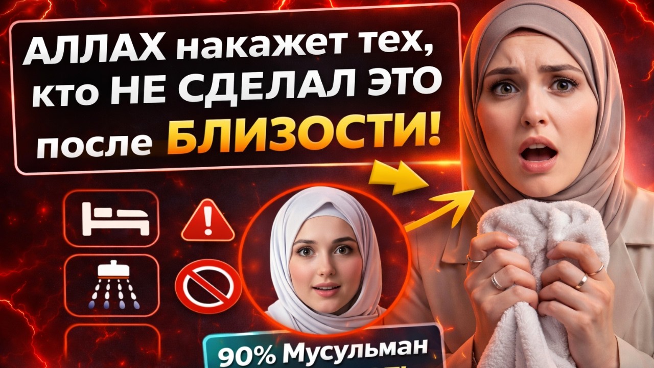 АЛЛАХ наказал тех, кто НЕ СДЕЛАЛ ЭТО после БЛИЗОСТИ! 90% Мусульман ЗАБЫВАЮТ об ЭТОМ! #ислам #харам