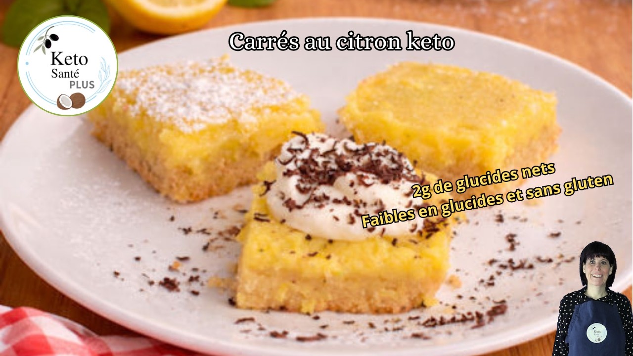 Carrés au citron keto Ultra crémeux et faciles 🍋 | Faibles en glucides et sans gluten