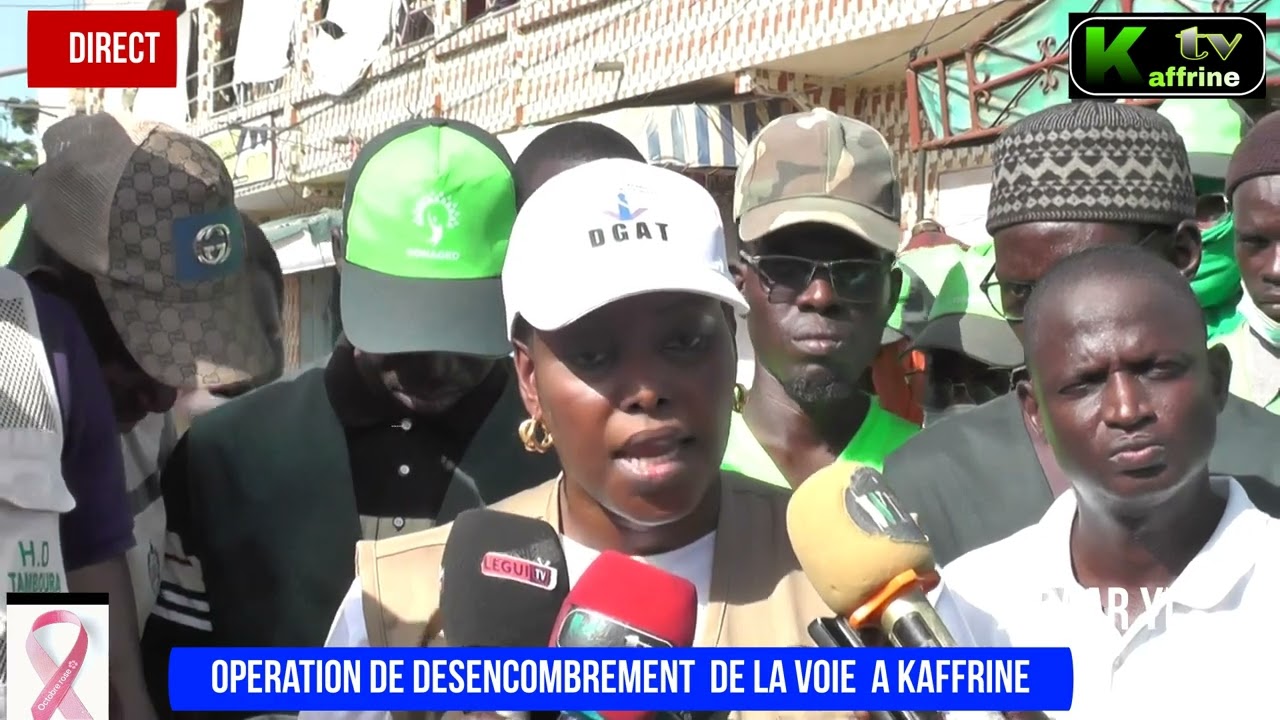 Kaffrine Opération de désencombrement dirigée par Madame la préfète Aissatou ndiaye Diallo