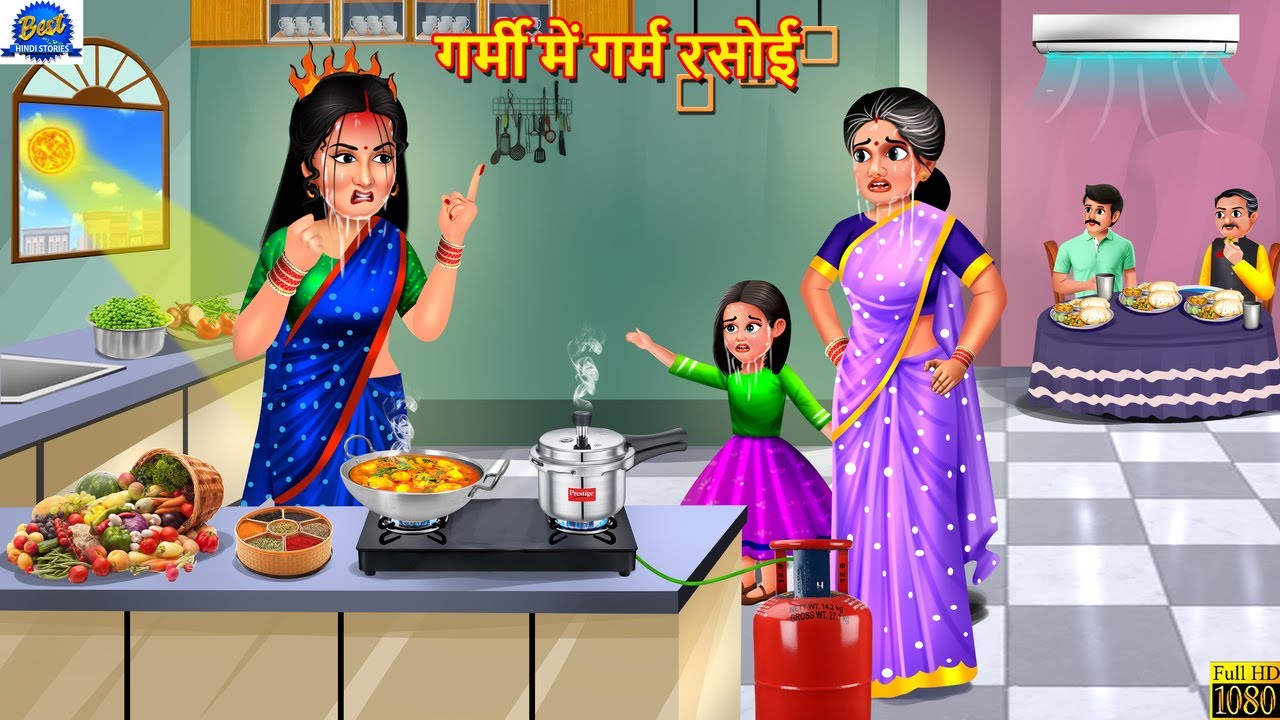 गर्मी में गर्म रसोई | Garmi Me Garam Rasoi | Saas Bahu | Hindi Kahani | Moral Story | Hindi Story