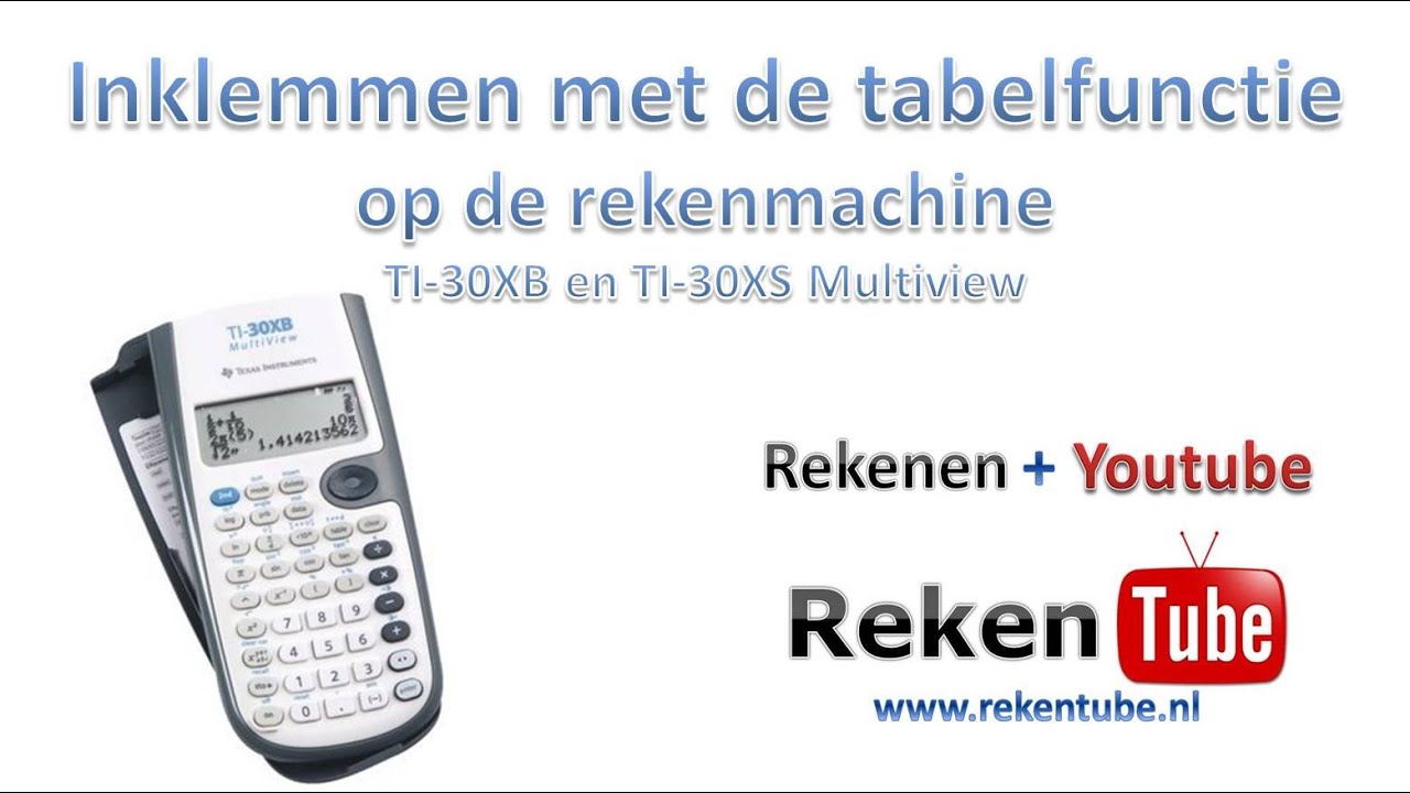 Inklemmen met de rekenmachine