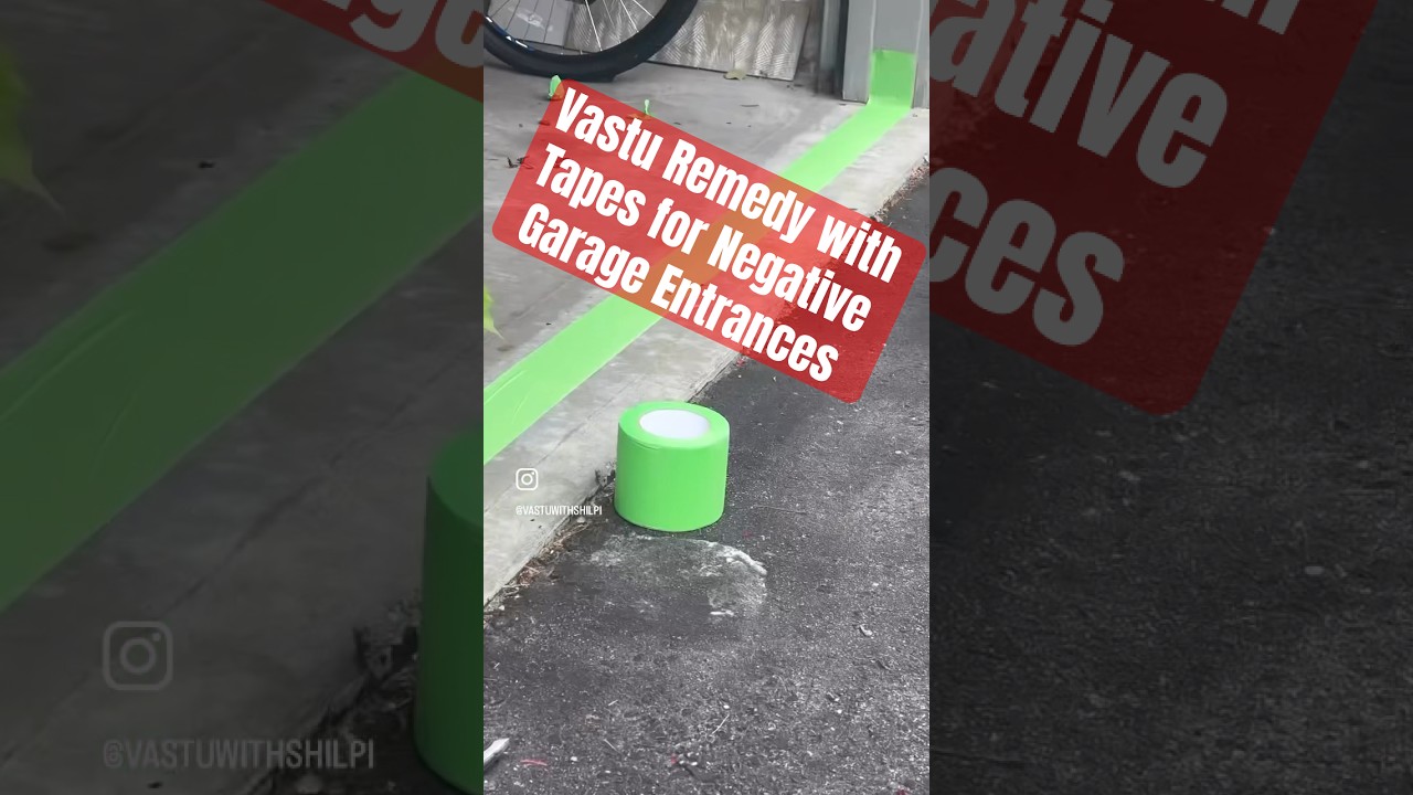 How to apply Vastu Tape at the entrance | Vastu Tape Remedy for Negative Garage Entrance | VastuTips