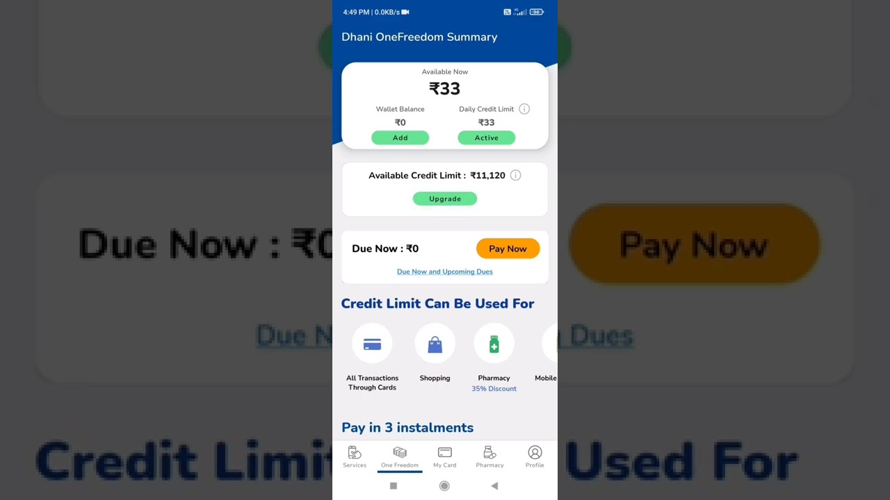 DHANI ONE FREEDOM CARD INACTIVE PROBLEM SOLVE HOGI